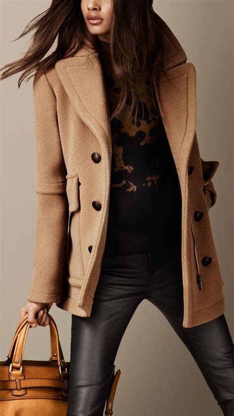 burberry women's pea coat|Burberry pea coat men's sale.